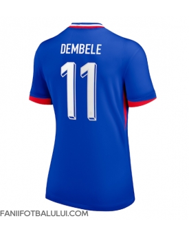 Franța Ousmane Dembele #11 Echipament de Fotbal Replică European 2024 Femei Acasa